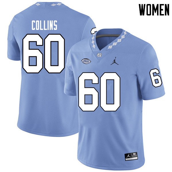 Jordan Brand Women #60 Trevor Collins North Carolina Tar Heels College Football Jerseys Sale-Carolin